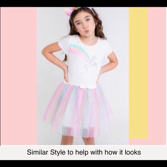 🌟SOLD BTWEEN rainbow MAGICAL Tutu Unicorn Set 7/8 NWT - Picture 4 of 11